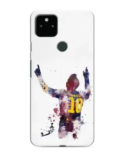 Чехол для Google Pixel 5 с картинкой «Акварельный Месси Барселона»