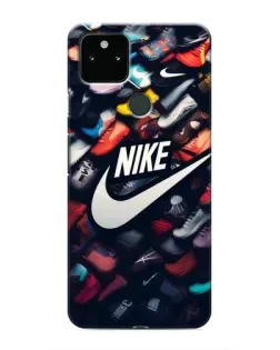 Чехол для Google Pixel 5a 5G с картинкой «Коллекция кроссовок Nike»