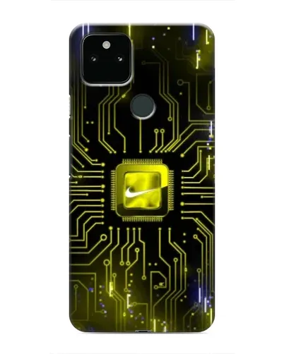 Чехол для Google Pixel 5a 5G с картинкой «Nike — золотая искра»