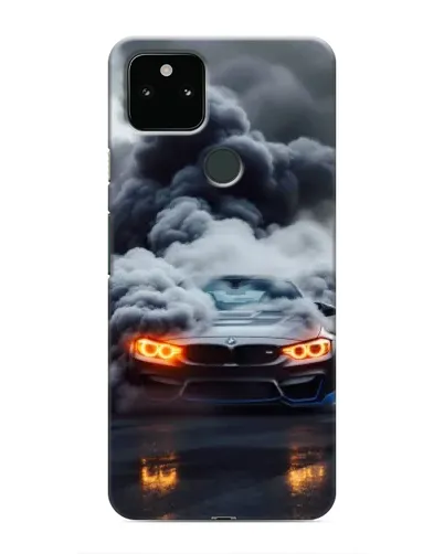 Чехол для Google Pixel 5a 5G с картинкой «BMW в дыму»