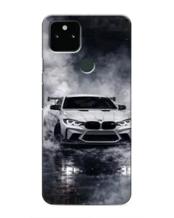 Чехол для Google Pixel 5a 5G с картинкой «BMW сквозь туман»