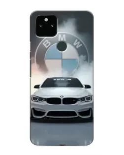 Чехол для Google Pixel 5a 5G с картинкой «BMW в белом дыму»
