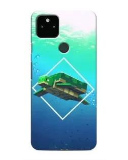 Чохол для Google Pixel 5a 5G з картинкою «Черепаха Minecraft»