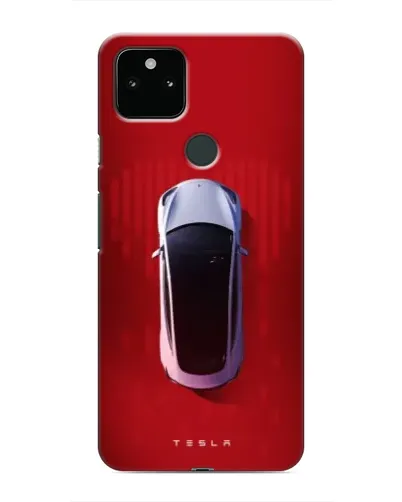 Чехол для Google Pixel 5a 5G с картинкой «Tesla Top View»
