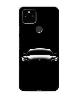 Чехол для Google Pixel 5a 5G с картинкой «Фары Tesla Night»