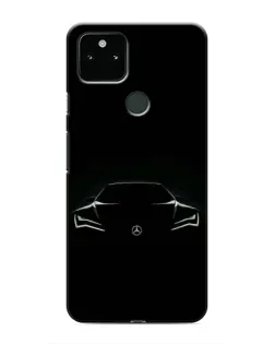 Чехол для Google Pixel 5a 5G с картинкой «Mercedes — силуэт авто»
