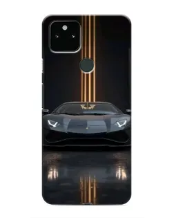 Чехол для Google Pixel 5a 5G с картинкой «Lamborghini золотые линии»