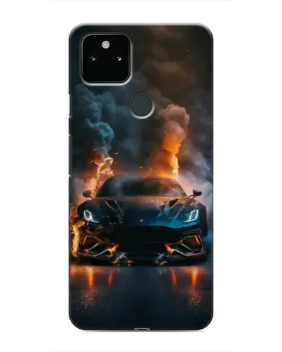 Чехол для Google Pixel 5a 5G с картинкой «Lamborghini дымная эстетика»