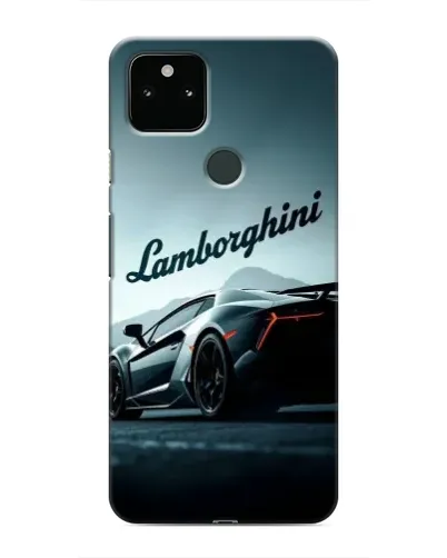 Чехол для Google Pixel 5a 5G с картинкой «Классическая надпись Lamborghini»