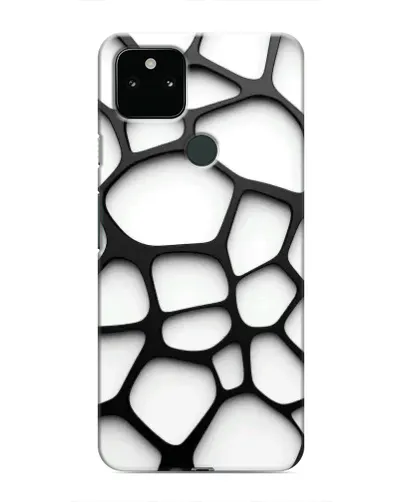 Чехол для Google Pixel 5a 5G с картинкой «Белая объемная сетка»