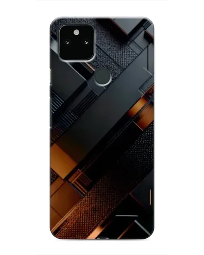 Чехол для Google Pixel 5a 5G с картинкой «Черные геометрические блоки»