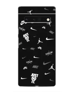 Чехол для Google Pixel 6 Pro с картинкой «Nike Black Pattern»