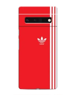 Чехол для Google Pixel 6 Pro с картинкой «Красный минимализм Adidas»