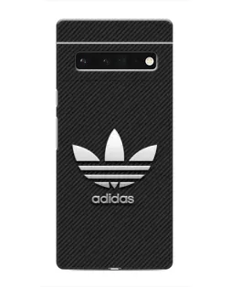 Чехол для Google Pixel 6 Pro с картинкой «Adidas Карбоновая текстура»