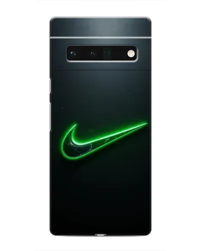 Чехол для Google Pixel 6 Pro с картинкой «Неоновый контур Nike»