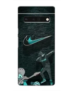 Чехол для Google Pixel 6 Pro с картинкой «Спортивный арт Nike»