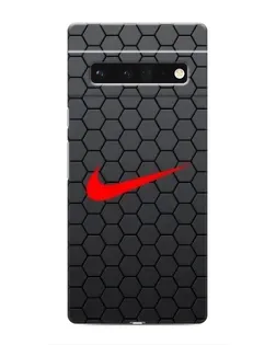 Чехол для Google Pixel 6 Pro с картинкой «Nike — карбоновая сетка»