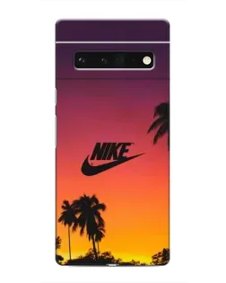 Чехол для Google Pixel 6 Pro с картинкой «Nike на закате солнца»