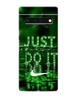 Чехол для Google Pixel 6 Pro с картинкой «Зеленый неоновый Nike»