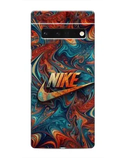 Чехол для Google Pixel 6 Pro с картинкой «Nike в абстракции»