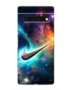 Чехол для Google Pixel 6 Pro с картинкой «Космический Nike Swoosh»