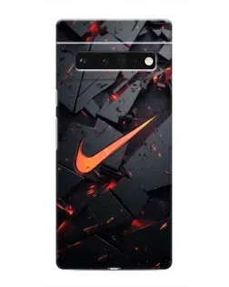 Чехол для Google Pixel 6 Pro с картинкой «Nike — эффект разломов»