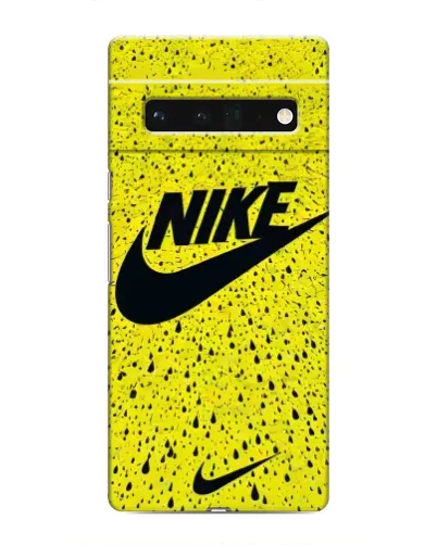 Чехол для Google Pixel 6 Pro с картинкой «Желтый текстурный Nike»