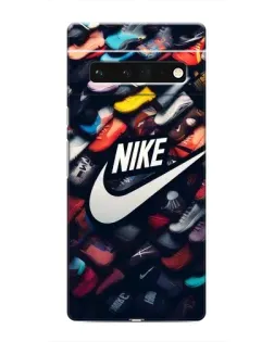 Чехол для Google Pixel 6 Pro с картинкой «Коллекция кроссовок Nike»
