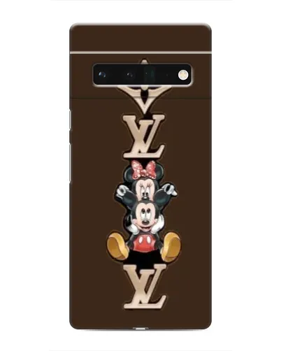 Чехол для Google Pixel 6 Pro с картинкой «LV и Микки Маус»