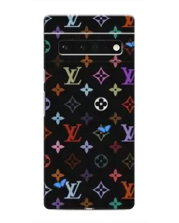 Чехол для Google Pixel 6 Pro с картинкой «Цветная монограмма LV»