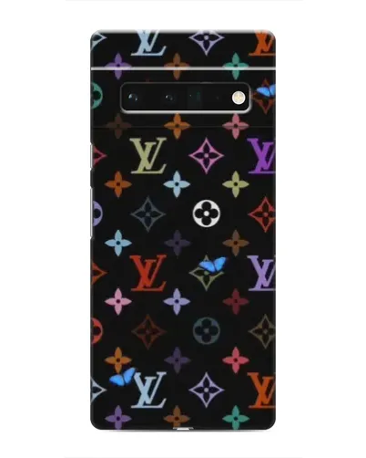 Чехол для Google Pixel 6 Pro с картинкой «Цветная монограмма LV»
