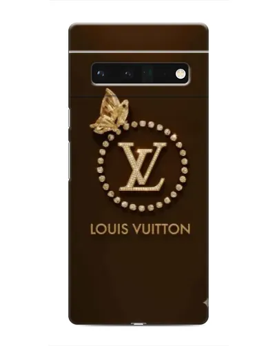 Чехол для Google Pixel 6 Pro с картинкой «LV — золотая печать»