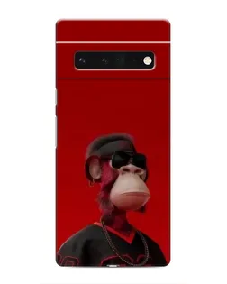 Чехол для Google Pixel 6 Pro с картинкой «Bored Ape в красном»