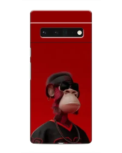 Чехол для Google Pixel 6 Pro с картинкой «Bored Ape в красном»