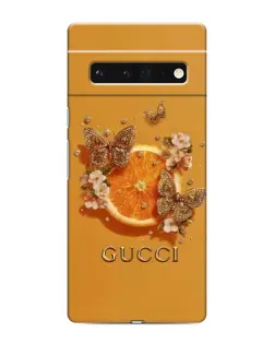 Чохол для Google Pixel 6 Pro з картинкою «Gucci — золоті метелики»