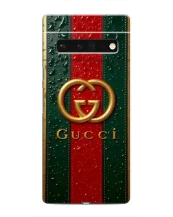 Чохол для Google Pixel 6 Pro з картинкою «Gucci — фірмова смуга та золото»