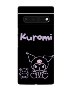 Чехол для Google Pixel 6 Pro с картинкой «Kuromi — черный минимализм»