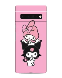 Чехол для Google Pixel 6 Pro с картинкой «My Melody и Kuromi»