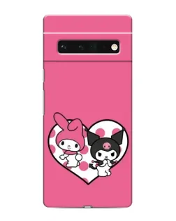 Чехол для Google Pixel 6 Pro с картинкой «Kuromi и My Melody»
