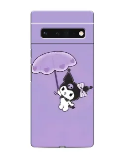 Чехол для Google Pixel 6 Pro с картинкой «Kuromi с зонтиком»