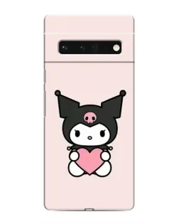 Чехол для Google Pixel 6 Pro с картинкой «Kuromi и сердце»