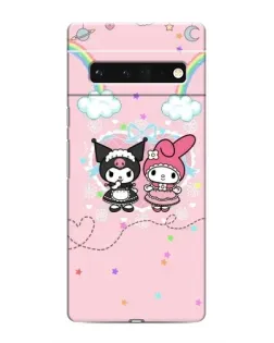 Чехол для Google Pixel 6 Pro с картинкой «My Melody и Kuromi»