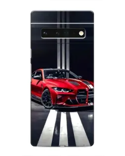 Чохол для Google Pixel 6 Pro з картинкою «Червона BMW на дорозі»