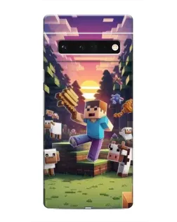 Чехол для Google Pixel 6 Pro с картинкой «Стив на ферме»