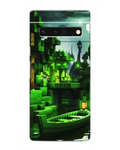 Чохол для Google Pixel 6 Pro з картинкою «Minecraft лісовий пейзаж»