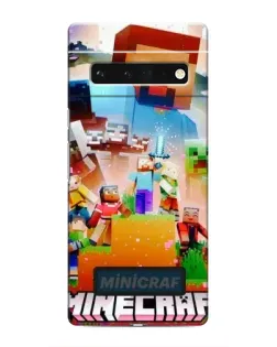 Чехол для Google Pixel 6 Pro с картинкой «Minecraft герои игры»