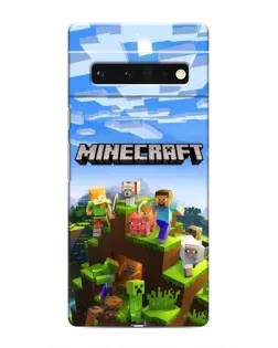 Чохол для Google Pixel 6 Pro з картинкою «Minecraft класичний світ»