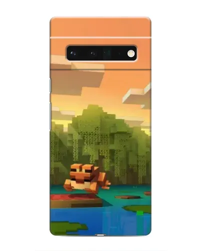 Чохол для Google Pixel 6 Pro з картинкою «Майнкрафт захід сонця»