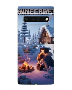 Чохол для Google Pixel 6 Pro з картинкою «Зимовий Minecraft»