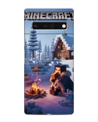 Чохол для Google Pixel 6 Pro з картинкою «Зимовий Minecraft»